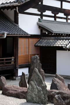 Japanese Rock Garden at Zen temple Tofuku ji