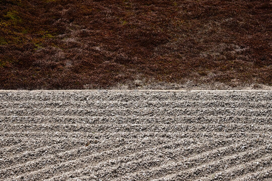 Pattern of Japanese Zen Rock Garden