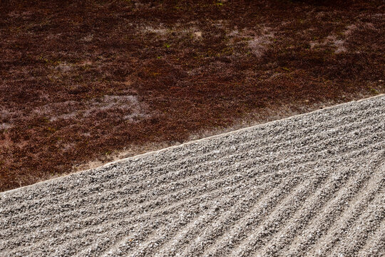 Pattern of Japanese Zen Rock Garden