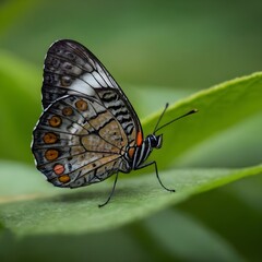 Obraz premium Close-Up of a Vibrant Yellow Butterfly Pollinating on a Sunny Day