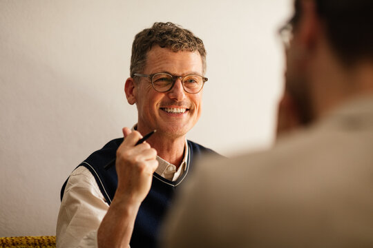 Two men during job interview