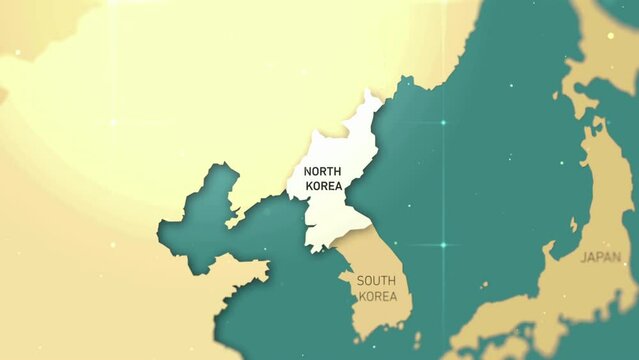  North Korea on World Map