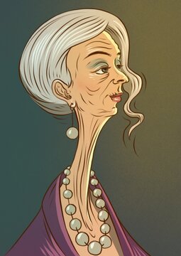 Old woman aging in style