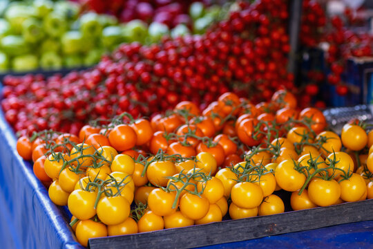 Fruits and vegetables in local food market