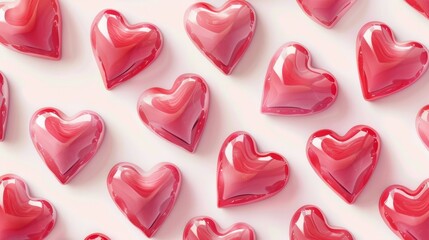 Obraz premium illustration of hearts generative ai