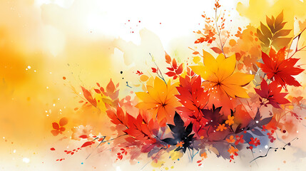 Autumn Watercolor Bliss.

Artistic watercolor painting of autumn leaves, perfect for seasonal decor and creative backgrounds, embodying the warmth of fall.