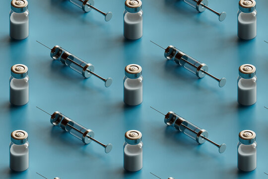vaccine syringes and vials