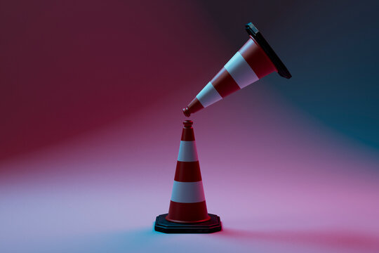 traffic cones in balance