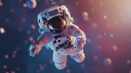 astronaut in orbit generative ai - obrazy, fototapety, plakaty