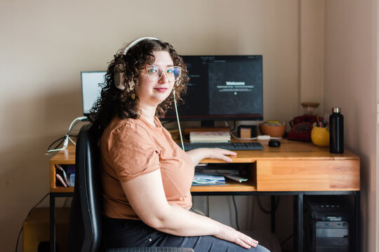 Proud woman working in STEM