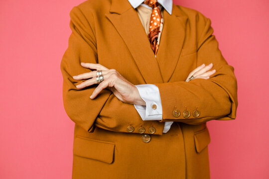 Fashion accessories on pink background 