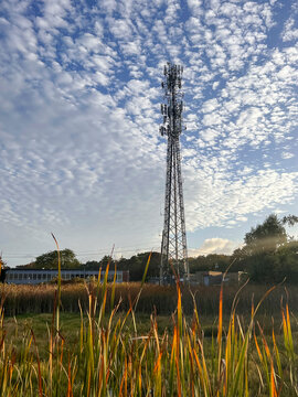 Tall Cell Phone tower landscape 