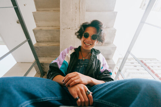 Low Angle Denim Portrait Outdoors