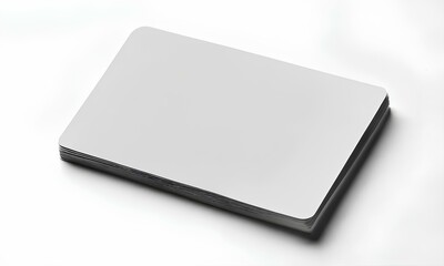 白い背景に空白のカード。名刺のモックアップ。メッセージカード｜Blank card on a white background. Business card mockup. message card.