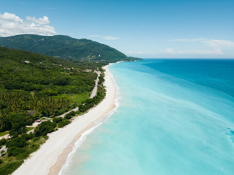 Paradisiacal beach in the Caribbean Sea, Dominican Republic