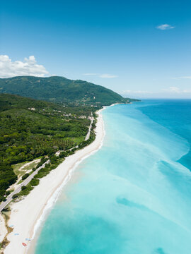 Beautiful landscape of the Caribbean Sea in Dominican Republic