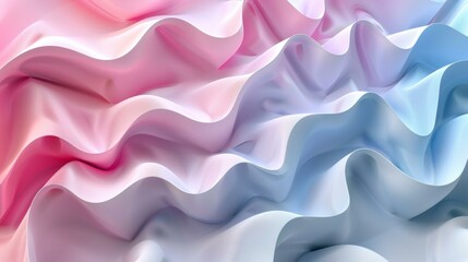 Obraz premium Abstract 3D pastel colors background, soft hue gradients, minimalist texture, modern artistic backdrop, AI Generative