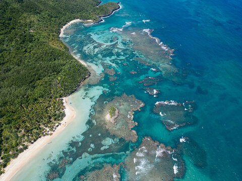 Aerial view of the paradisiacal Ermita&ntilde;o beach