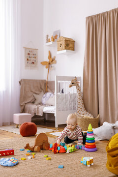 Playtime playroom alone babyhood skill-building toy activity amusement