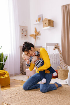 Parent-child relation nursery hug contentment fondness love language