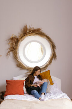 Nursing motherhood bedroom basic need infant feeding baby care 