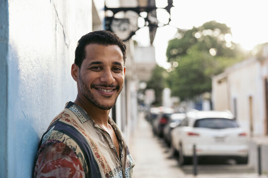 Portrait of a Hispanic man outdoors in the city