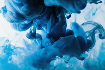 Surface of dissolving ink in a liquid three dimensional background.