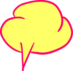 손으로 그린 만화 구름 말풍선
