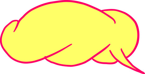 손으로 그린 만화 구름 말풍선
