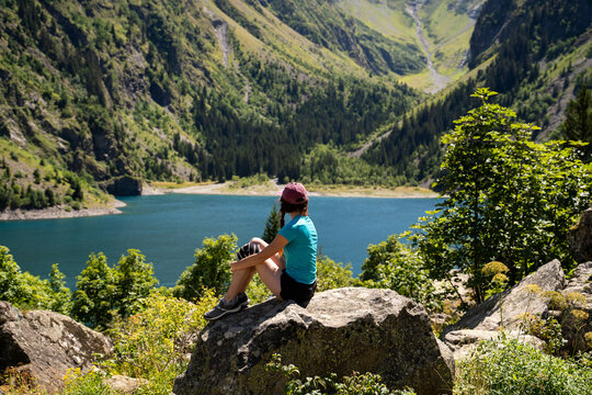 Hiker Woman in the mountain