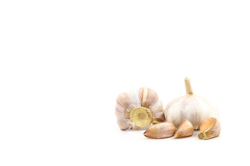garlic isolated on white