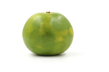 An orange on a white background. High vitamin C.