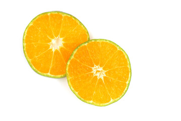 orange slice, clipping path, isolated on white background
