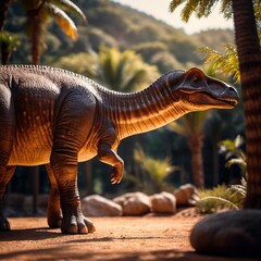 Naklejka premium Brachiosaurus prehistoric animal dinosaur wildlife photography prehistoric animal dinosaur wildlife photography