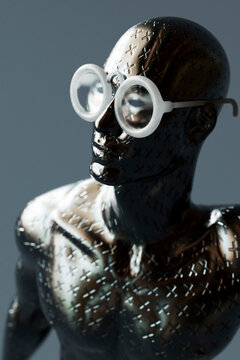 portrait of an humanoid android