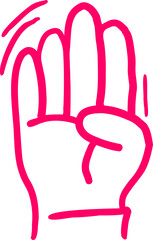 Obraz premium 스마트폰 손동작 일러스