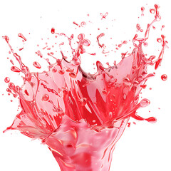 a. complex watermelon candy splash on a white background