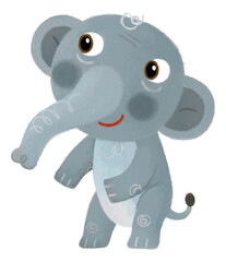 cartoon scene with happy and funny hippo hippopotamus having fun playing on white background illustration for children