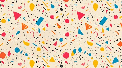 Festive design with falling confetti generative ai