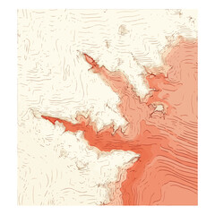 Arafura or Arafuru sea topographic map contour vector
