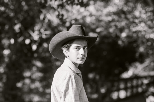 Western Teen Portrait BW