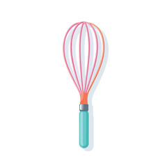 Balloon whisk for mixing flat vector icon isolated