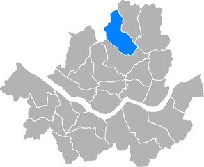 Obraz premium 대한민국 한국 서울시 지도