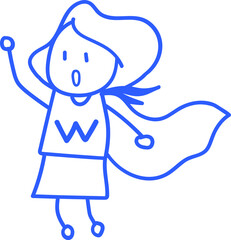 손으로 그린 학교 학생 선생님 라인 일러스트