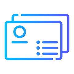 business card gradient icon