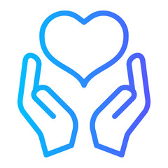 Obraz premium volunteering gradient icon