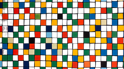 Fototapeta premium Multicolored Pattern of Squares and Rectangles