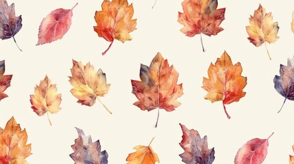 illustration of an autumn background generative ai