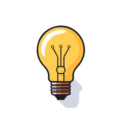 Bulb light vector icon. Lighting Electric lamp.Ligh