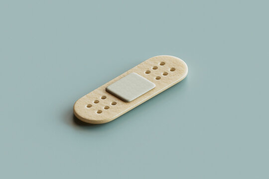 band aid on blue background